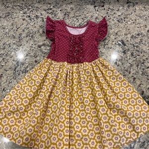 Eleanor Rose size 5-6 purple and gold flower Rhonda dress! Worn a few times!